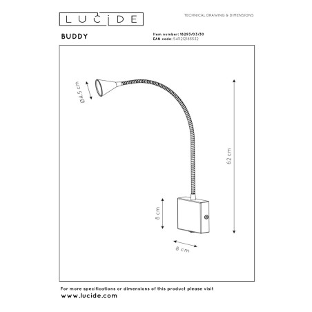 Kinkiet BUDDY 18293/03/30 Lucide