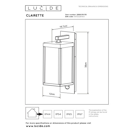 Czujnik ruchu CLAIRETTE 28861/10/30 Lucide