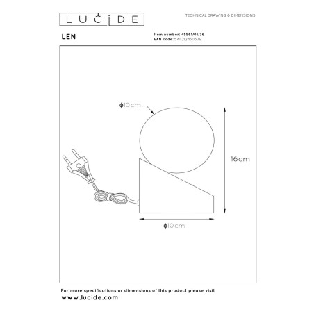 Lampa stołowa LEN 45561/01/36 Lucide