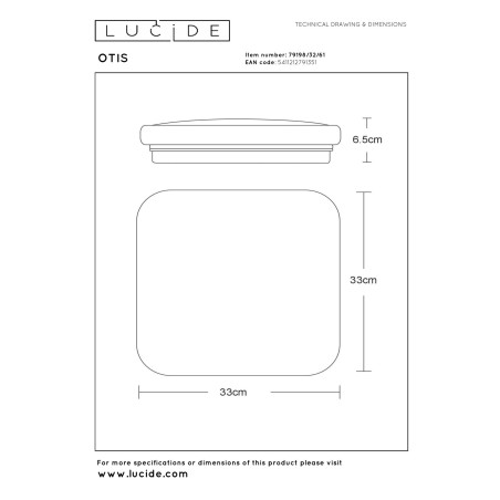 Plafon OTIS 79198/32/61 Lucide