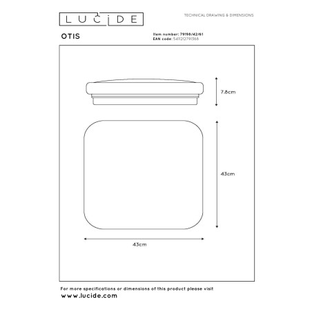 Plafon OTIS 79198/42/61 Lucide