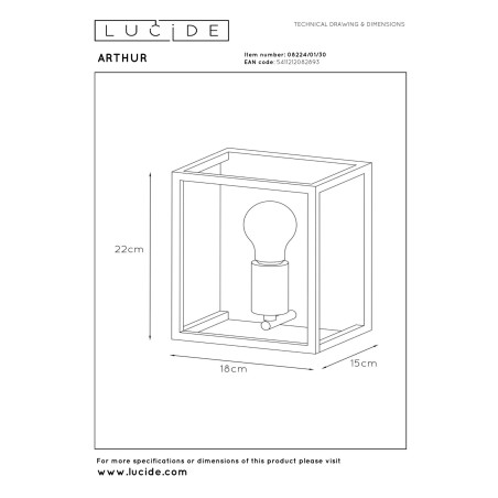 Kinkiet ARTHUR 08224/01/30 Lucide
