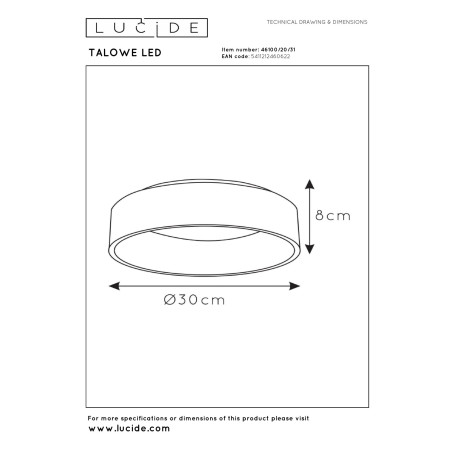 Plafon TALOWE 46100/20/31 Lucide