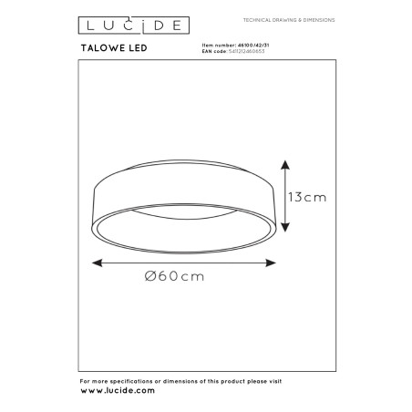 Plafon TALOWE 46100/42/31 Lucide