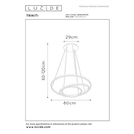 Lampa wiszšca TRINITI 46402/99/30 Lucide