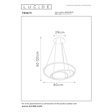 Lampa wiszšca TRINITI 46402/99/31 Lucide