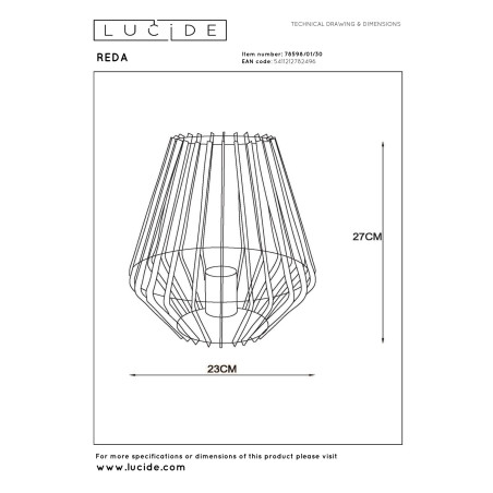 Lampa stołowa REDA 78598/01/30 Lucide