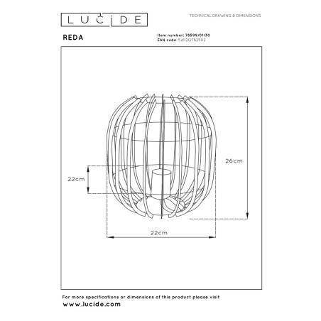 Lampa stołowa REDA 78599/01/30 Lucide