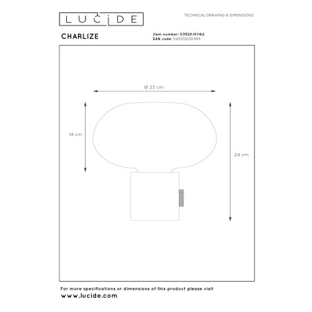 Lampa stołowa CHARLIZE 03520/01/62 Lucide