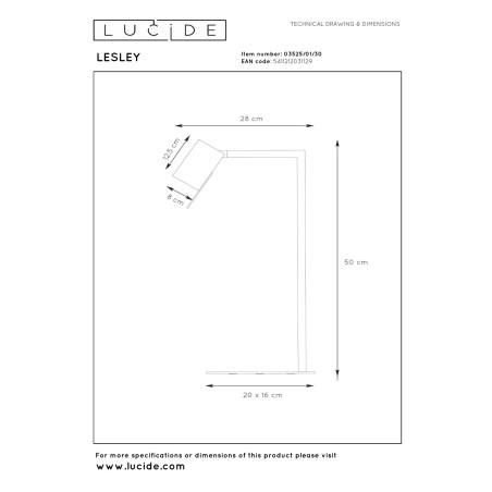 Lampa biurkowa LESLEY 03525/01/30 Lucide