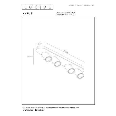 Reflektorek XYRUS 23954/21/31 Lucide