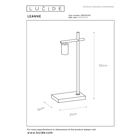 Lampa stołowa LEANNE 21521/01/30 Lucide