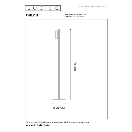 Lampa podłogowa PHILON 79781/05/30 Lucide