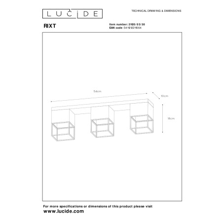 Plafon RIXT 21120/03/30 Lucide