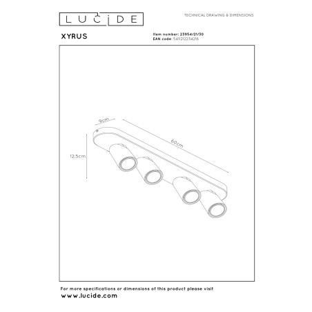 Reflektorek XYRUS 23954/21/30 Lucide