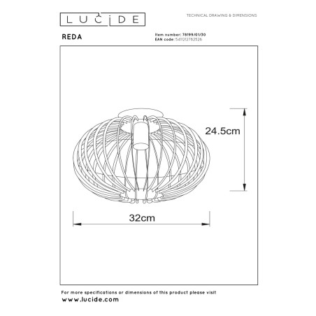 Plafon REDA 78199/01/30 Lucide