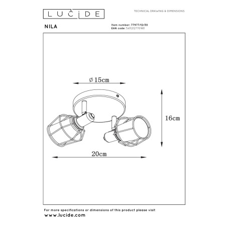 Reflektorek NILA 77977/12/30 Lucide