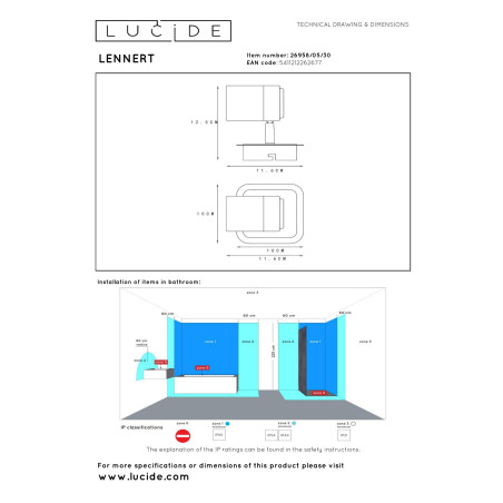 Plafon LENNERT 26958/05/30 Lucide