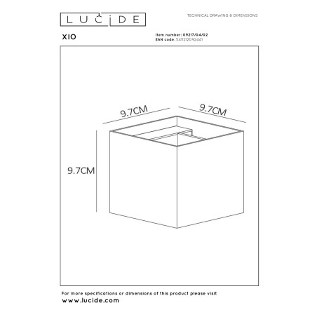 Kinkiet XIO 09217/04/02 Lucide