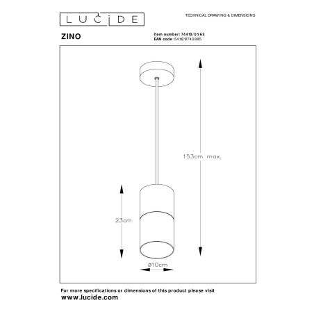 Lampa wiszšca ZINO 74410/01/65 Lucide