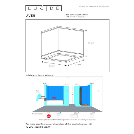 Plafon AVEN 22963/01/30 Lucide