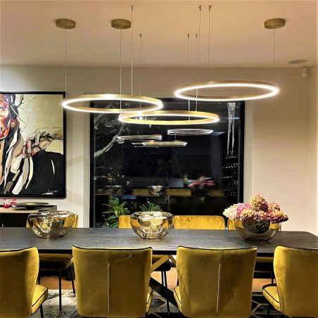 Midway lampa wisząca duża złota LP-033/1P L GD