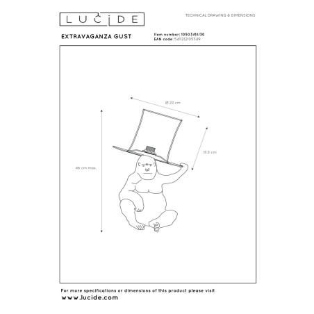 Lampa stołowa EXTRAVAGANZA GUST 10503/81/30 Lucide
