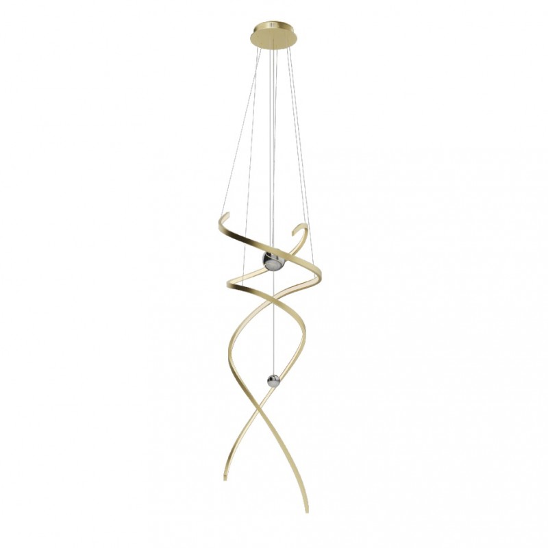 MAXLIGHT P0483D LAMPA WISZĄCA RITZ ZŁOTO SZCZOTKOWANE MAXLIGHT P0483D LAMPA WISZĄCA RITZ ZŁOTO SZCZOTKOWANE