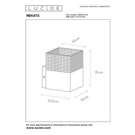 Kinkiet RENATE 21223/01/02 Lucide