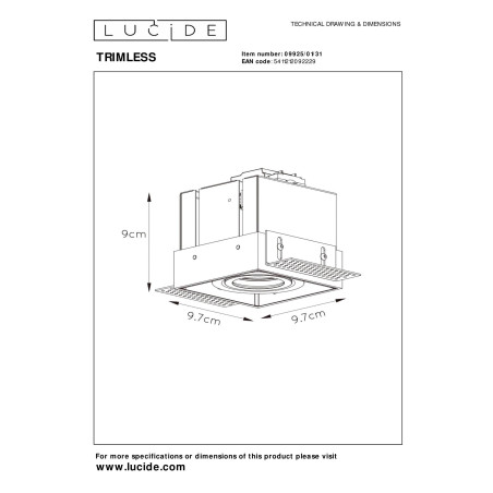 Oczko podtynkowe TRIMLESS 09925/01/31 Lucide