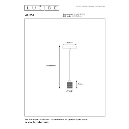 Lampa wiszšca JOVA 08426/01/30 Lucide