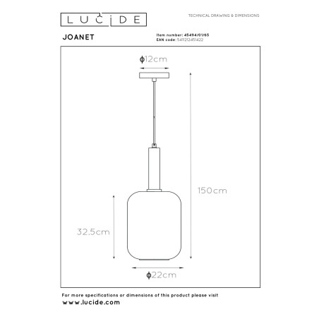 Lampa wiszšca JOANET 45494/01/65 Lucide