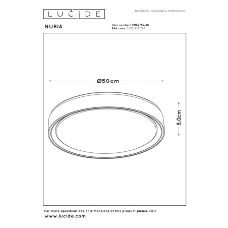 Plafon NURIA 79182/36/30 Lucide