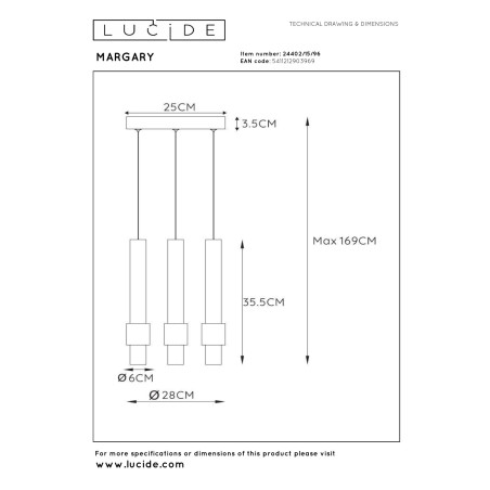 Lampa wiszšca MARGARY 24402/15/96 Lucide
