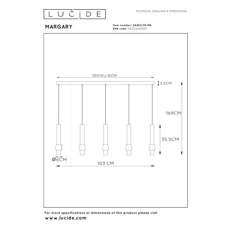 Lampa wiszšca MARGARY 24402/30/96 Lucide