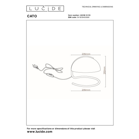Lampa stołowa CATO 46516/01/35 Lucide