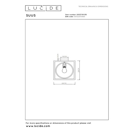 Plafon SUUS 00127/01/30 Lucide