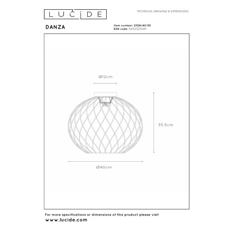 Plafon DANZA 21128/40/30 Lucide