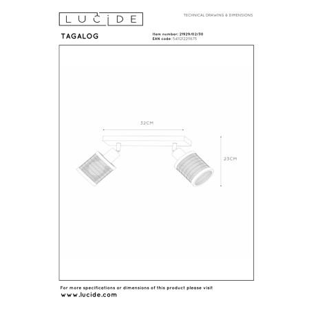 Plafon TAGALOG 21929/02/30 Lucide