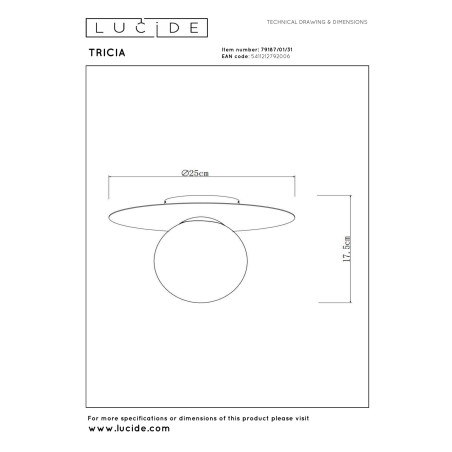 Plafon TRICIA 79187/01/31 Lucide