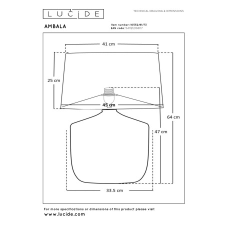 Lampa stołowa AMBALA 10552/81/73 Lucide