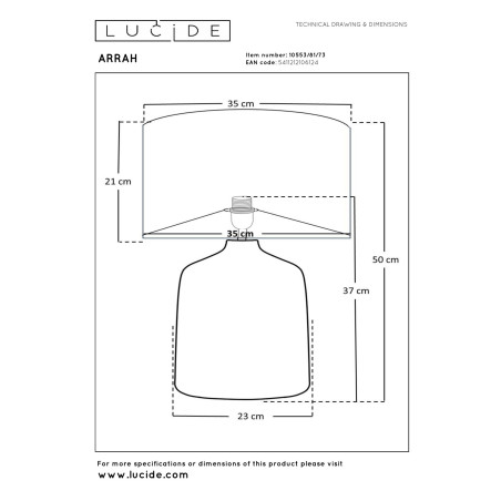 Lampa stołowa ARRAH 10553/81/73 Lucide