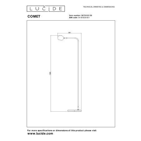 Lampa podłogowa COMET 36721/03/30 Lucide
