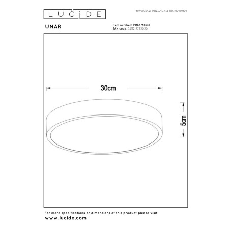 Plafon UNAR 79185/30/31 Lucide