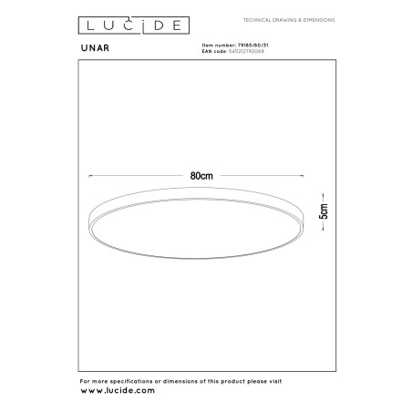 Plafon UNAR 79185/80/31 Lucide