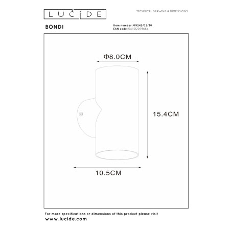 Kinkiet BONDI 09242/02/30 Lucide
