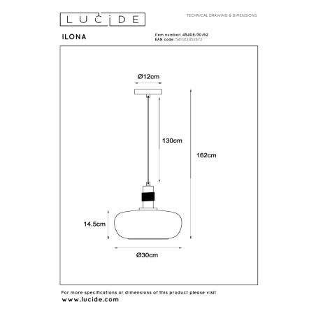 Lampa wiszšca ILONA 45408/30/62 Lucide