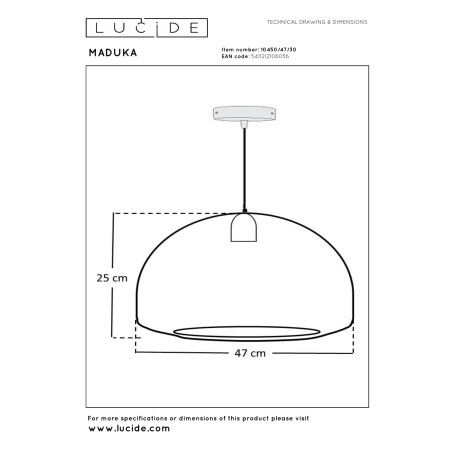 Lampa wiszšca MADUKA 10450/47/30 Lucide