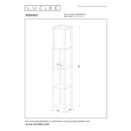 Lampa podłogowa MENNO 44799/81/30 Lucide