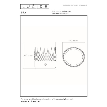 Lampa stołowa LILI 46520/03/02 Lucide